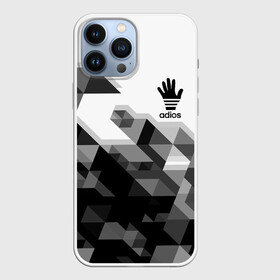 Чехол для iPhone 13 Pro Max с принтом ADIOS | АДИОС в Кировске,  |  | Тематика изображения на принте: adidas | adios | адид | адиос | адьёс | адьос | одиас | рука