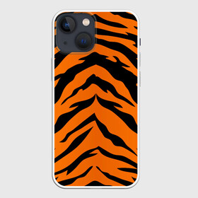 Чехол для iPhone 13 mini с принтом Шкура тигра в Кировске,  |  | Тематика изображения на принте: 2022 | tiger | животное | полосатый | полоски | полосы | тигр | хищник