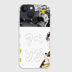 Чехол для iPhone 13 mini с принтом Плаксивый герой в Кировске,  |  | hanagakitakemichi | tokyorevengers | иероглифы | манга | токийскиемстители | ханагаки