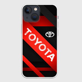 Чехол для iPhone 13 mini с принтом TOYOTA LINES в Кировске,  |  | toyota | авто | автомобиль | логотип | машина | надпись | текстура | тоета | тойота