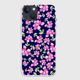 Чехол для iPhone 13 с принтом Акварельные цветы 