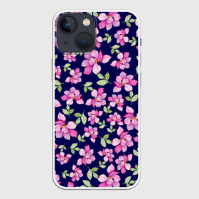 Чехол для iPhone 13 mini с принтом Акварельные цветы 