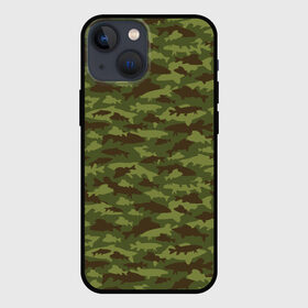 Чехол для iPhone 13 mini с принтом Рыбак (камуфляж из рыб) в Кировске,  |  | camouflage | fish | fishing | military | блесна | воблер | донка | закидушка | камуфляж | крючок | милитари | подсак | поплавок | природа | рыба | рыбак | рыбалка | рыбалка камуфляж | рыбная ловля | рыболов | садок