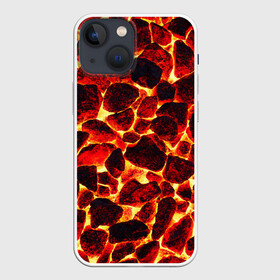 Чехол для iPhone 13 mini с принтом КАМНИ В МАГМЕ | ROCKS IN MAGMA в Кировске,  |  | abstract | fire | high temperature | lava | magma | magmatic | melt | texture | абстракция | высокая температура | камни в магме | лава | магма | магматический | магмовый | огонь | расплав | текстура