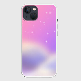 Чехол для iPhone 13 с принтом Звёздное небо розовый закат в Кировске,  |  | закат | звёзды | магия | небо | облака | пейзаж | романтика | фентези