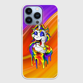 Чехол для iPhone 13 Pro с принтом Единорог | Unicorn | Rainbow (Z) в Кировске,  |  | unicorn | unicornis | вымышленное существо | единорог | инрог | каркаданн | мифическое существо | моноцерос | нарвал | радужная | существо | цветная | яркая