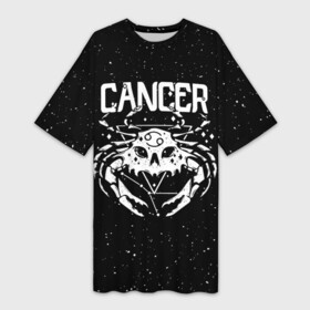 Платье-футболка 3D с принтом Dark Cancer в Кировске,  |  | cancer | zodiac | астрология | гороскоп | гороскопы | зз | знаки зодиака | зодиак | рак