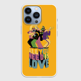 Чехол для iPhone 13 Pro с принтом Всё что тебе нужно это любовь в Кировске,  |  | Тематика изображения на принте: alternative | beatles | music | rock | альтернатива | битлс | битлы | джон леннон | джордж харрисон | металл | музыка | пол маккартни | ринго старр | рок