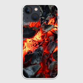 Чехол для iPhone 13 mini с принтом Древесные угли в Кировске,  |  | ash | bonfire | coals | fire | heat | nature | smoldering | tourism | woody | древесные | жар | костер | огонь | пепел | природа | тлеющие | туризм | угли
