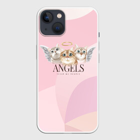 Чехол для iPhone 13 с принтом Кошечки   ангелы в Кировске,  |  | angels | ангел | ангелы | кот | котенок | котик | кошка | милая