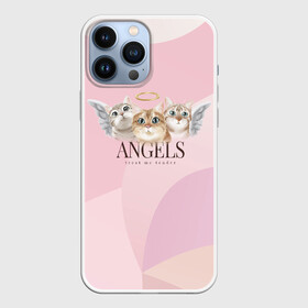 Чехол для iPhone 13 Pro Max с принтом Кошечки   ангелы в Кировске,  |  | angels | ангел | ангелы | кот | котенок | котик | кошка | милая