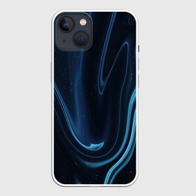 Чехол для iPhone 13 с принтом Космическая волна в Кировске,  |  | абстракция | волна | жидкий | жидкость | кислота | линия | плавный | психоделика | синий | стиль | текстура | темный | тякучий | холод | чернила | черный