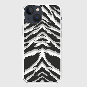 Чехол для iPhone 13 mini с принтом Белая шкура тигра в Кировске,  |  | tiger | tiger fur | tiger hide | tiger texture | текстура тигра | тигр | тигровая