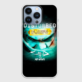 Чехол для iPhone 13 Pro с принтом The Sickness   Disturbed в Кировске,  |  | Тематика изображения на принте: disturbed | альтернативный | встревоженные | группа | джон мойер | дистербд | дистербед | дэвид дрейман | дэн дониган | майк венгрен | метал | ню | нюметал | рок | хеви | хевиметал