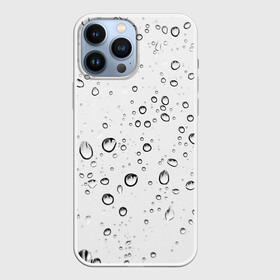 Чехол для iPhone 13 Pro Max с принтом Утренний дождь в Кировске,  |  | без надписей | белый | вода | дождь | капли | светлый | стекло