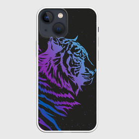 Чехол для iPhone 13 mini с принтом Tiger Neon в Кировске,  |  | tiger | неон | полосы | тигр | хищник