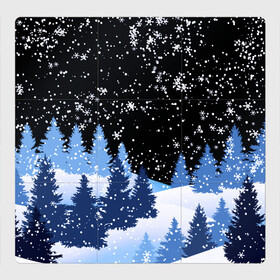 Магнитный плакат 3Х3 с принтом Снежная ночь в зимнем лесу в Кировске, Полимерный материал с магнитным слоем | 9 деталей размером 9*9 см | Тематика изображения на принте: christmas | christmas tree | happy new year | merry christmas | new year | snow | snowflakes | tree | белый снег | декабрь | ёлка | елки | зима | зима близко | зимний орнамент | зимний узор | лес | моро | новый год | пейзаж | подарок | природа