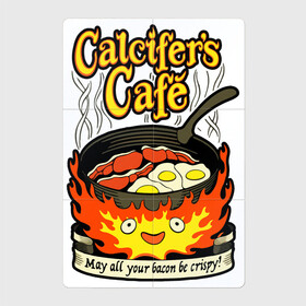 Магнитный плакат 2Х3 с принтом Calcifer cook в Кировске, Полимерный материал с магнитным слоем | 6 деталей размером 9*9 см | anime | bacon | calcifer | cook | eggs | studio ghibli | аниме | бекон | кальцифер | повар | студия дзибли | яйца