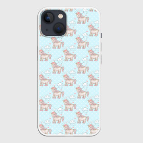 Чехол для iPhone 13 с принтом Маленькие единороги в Кировске,  |  | единорог | лошадка | лошадь | милая | милые пони | пони