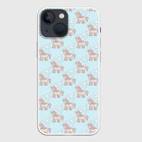 Чехол для iPhone 13 mini с принтом Маленькие единороги в Кировске,  |  | единорог | лошадка | лошадь | милая | милые пони | пони