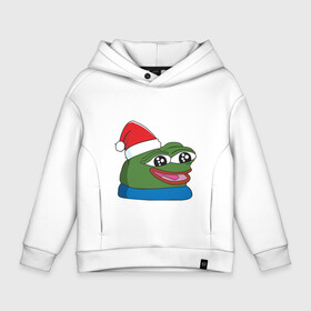 Детское худи Oversize хлопок с принтом Pepe, pepe happy, Пепе хеппи, pepe happy new year в Кировске, френч-терри — 70% хлопок, 30% полиэстер. Мягкий теплый начес внутри —100% хлопок | боковые карманы, эластичные манжеты и нижняя кромка, капюшон на магнитной кнопке | Тематика изображения на принте: frog pepe | happy | happy new year | mem | meme | peepo | pepe | pepe happy | pepe happy new year | лягушка пепе | лягушонок | лягушонок пепе | пепе хеппи | хеппи