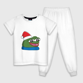 Детская пижама хлопок с принтом Pepe, pepe happy, Пепе хеппи, pepe happy new year в Кировске, 100% хлопок |  брюки и футболка прямого кроя, без карманов, на брюках мягкая резинка на поясе и по низу штанин
 | frog pepe | happy | happy new year | mem | meme | peepo | pepe | pepe happy | pepe happy new year | лягушка пепе | лягушонок | лягушонок пепе | пепе хеппи | хеппи