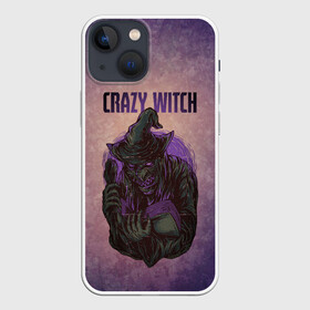 Чехол для iPhone 13 mini с принтом Crazy Witch в Кировске,  |  | halloween | арт | ведьма | графика | мистика | праздник | ужасы | хэллоуин