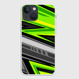 Чехол для iPhone 13 mini с принтом Зеленые линии в Кировске,  |  | colorful | авто | иллюстрация | линии | тюнинг