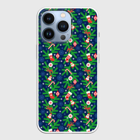 Чехол для iPhone 13 Pro с принтом Новогодние Игрушки на Ёлке в Кировске,  |  | christmas | merry christmas | santa claus | дед мороз | ёлка | елочные шары | игрушки | новый год | подарки | праздник | с новым годом | санта клаус | снегурочка | украшения