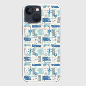 Чехол для iPhone 13 mini с принтом Зимний Дизайн в Кировске,  |  | merry christmas | дед мороз | ёлка | зима | мороз | новый год | подарок | праздник | рождество | с новым годом | сантаклаус | снег | снеговик | снегурочка | снежинки | снежные узоры | узоры