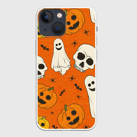 Чехол для iPhone 13 mini с принтом УЖАСТИКИ НА ВЯЗАНКЕ в Кировске,  |  | bundle | ghost | ghosts | halloween | haloween | knitting | pumpkin | skull | skulls | spider | spiders | вязанка | паук | пауки | призрак | призраки | тыква | хеллоин | хеллоуин | хелоин | хелоуин | хэллоин | хэллоуин | хэлоин | хэлоуин | 