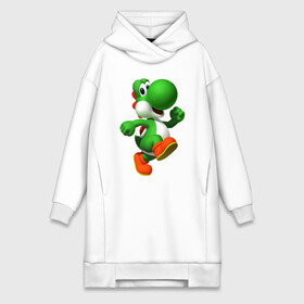 Платье-худи хлопок с принтом 3d Yoshi в Кировске,  |  | mario | nintendo | video game | yoshi | видео игра | йоши | марио | нинтендо