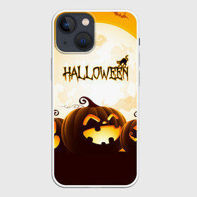 Чехол для iPhone 13 mini с принтом HALLOWEEN   ХЭЛЛОУИН (ТЫКВЫ). в Кировске,  |  | bones | ghost | halloween | pumpkin | skull | кости | летучие мыши | приведение | призрак | скелет | тыква | хеллоуин | хоррор | хэллоуин