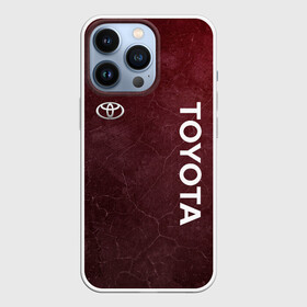 Чехол для iPhone 13 Pro с принтом TOYOTA | RED GRUNGE в Кировске,  |  | Тематика изображения на принте: 2021 | auto | red grunge | sport | toyota | авто | автомобиль | автомобильные | бренд | марка | машины | спорт | тоета | тойота