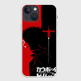 Чехол для iPhone 13 mini с принтом Ковбой Бибоп с сигаретой в Кировске,  |  | anime | bebop | cowboy | netflix | бибоп | бибуб | бибуп | ковбой | нетфликс