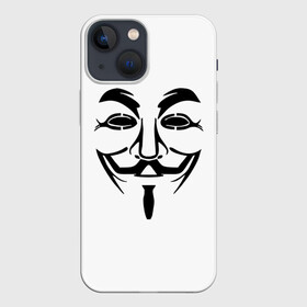 Чехол для iPhone 13 mini с принтом Анонимус в Кировске,  |  | анонимус | вендетта | гай фокс | маска | хакер