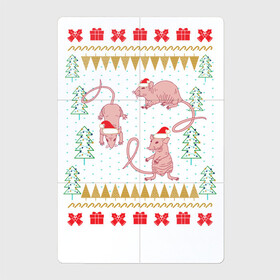 Магнитный плакат 2Х3 с принтом Рождественский свитер Лабораторные мыши в Кировске, Полимерный материал с магнитным слоем | 6 деталей размером 9*9 см | Тематика изображения на принте: christmas | ugly sweater | аутбредные мыши | домовые мыши | инбредные мыши | лабораторные мыши | мышка | мышь | новогодние праздники | новый год | рождественский свитер | рождество | уродливый свитер