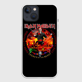 Чехол для iPhone 13 с принтом Nights of the Dead, Legacy of the Beast   Iron Maiden в Кировске,  |  | iron maiden | адриан смит | айран | айрон | группа | дэйв мюррей | железная дева | ирон | майден | мейд | мейден | метал | мрачный | музыка | песни | рок | стив харрис | тяжелый | хеви | хевиметал