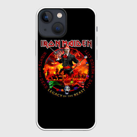 Чехол для iPhone 13 mini с принтом Nights of the Dead, Legacy of the Beast   Iron Maiden в Кировске,  |  | iron maiden | адриан смит | айран | айрон | группа | дэйв мюррей | железная дева | ирон | майден | мейд | мейден | метал | мрачный | музыка | песни | рок | стив харрис | тяжелый | хеви | хевиметал