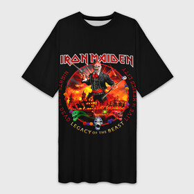 Платье-футболка 3D с принтом Nights of the Dead, Legacy of the Beast  Iron Maiden в Кировске,  |  | iron maiden | адриан смит | айран | айрон | группа | дэйв мюррей | железная дева | ирон | майден | мейд | мейден | метал | мрачный | музыка | песни | рок | стив харрис | тяжелый | хеви | хевиметал