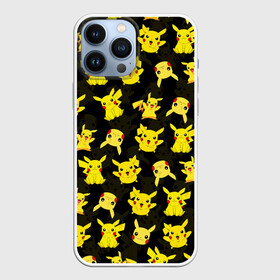 Чехол для iPhone 13 Pro Max с принтом ПИКАЧУ ПАТТЕРН   PIKA PIKACHU в Кировске,  |  | flash | pika | pika pika | pikachu | pokemon | аниме | детектив пикачу | молнии | пика | пикачу | покемон