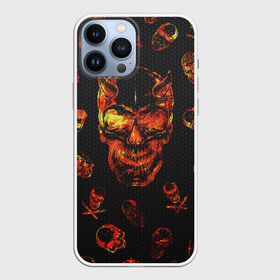 Чехол для iPhone 13 Pro Max с принтом Огненные черепа | Carbon в Кировске,  |  | carbon | fire | halloween | nofun | skull | огненные черепа | хелоуин | череп в огне