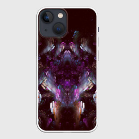 Чехол для iPhone 13 mini с принтом Syber Style в Кировске,  |  | абстракция | дизайн | космос | куб | кубик | мелкие детали | пиксель | психоделика | стиль | текстура | темная материя | узор | уникальный | фрактал | частицы
