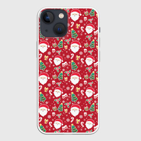 Чехол для iPhone 13 mini с принтом Дед Мороз (новый год) в Кировске,  |  | christmas | merry christmas | santa claus | дед мороз | ёлка | зима | мороз | новый год | подарок | праздник | рождество | с новым годом | санта клаус | снегурочка | снежинки