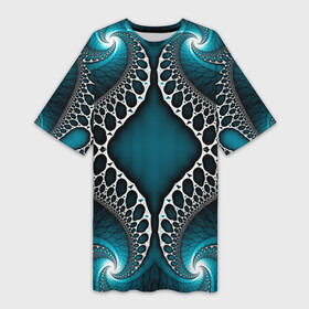 Платье-футболка 3D с принтом Узор, От Которого Не Отведешь Взгляд в Кировске,  |  | абстракция | гипноз | головокружительный узор | иллюзия | манящая иллюзия | орнамент