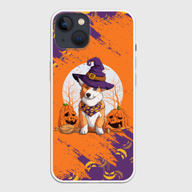Чехол для iPhone 13 с принтом КОРГИ НА ХЭЛЛОУИНЕ в Кировске,  |  | corgi | halloween | haloween | корги | пёс | рыжая | рыжая собака | собака | собакен | собачка | собачуха | хеллоин | хеллоуин | хелоин | хелоуин | хэллоин | хэллоуин | хэлоин | хэлоуин