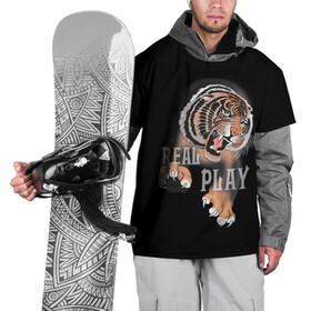 Накидка на куртку 3D с принтом Real Play в Кировске, 100% полиэстер |  | звери | крупные кошки | новый год | подарок | праздники | тигр | тигренок