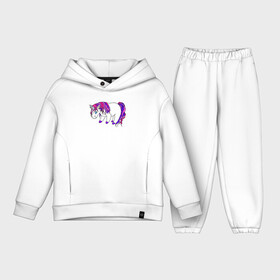 Детский костюм хлопок Oversize с принтом Сладкий единорожка в Кировске,  |  | baby | cute | horse | kids | little unicorn | magic | pony | rainbow | unicorn | детеныш | единорог | единорог радуга | единорожка | животные | конь | лошадка | лошадь | маленький единорог | малыш | милый | няшный | пони | радуга