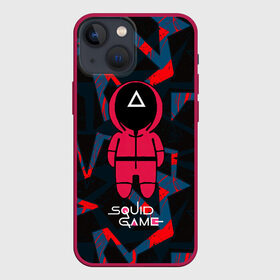 Чехол для iPhone 13 mini с принтом треугольник   Игра в кальмара в Кировске,  |  | among us | squid game | выживание | игра в кальмара | кальмар | корейский | корея | хван чжун хо | чо сан
