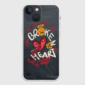 Чехол для iPhone 13 mini с принтом Разбитое сердце LOVE в Кировске,  |  | измена | любовь | разбитое сердце | романтика | сердце